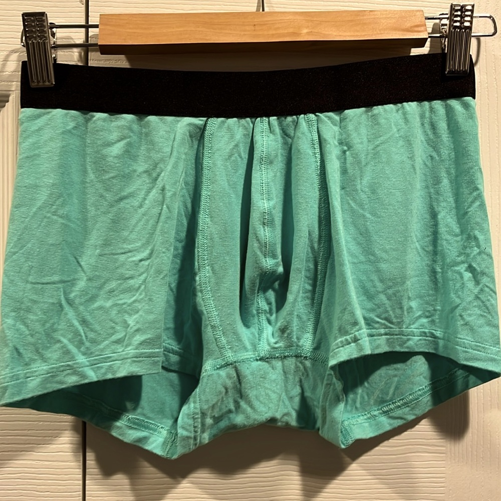 Meundies small boxer trunk seafoam green